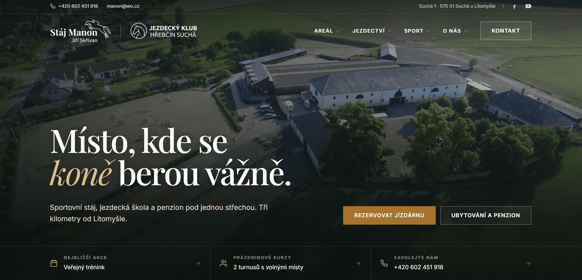 Web Stáj Manon od Webo Studio